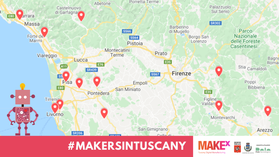 Mappa di #makerintuscany